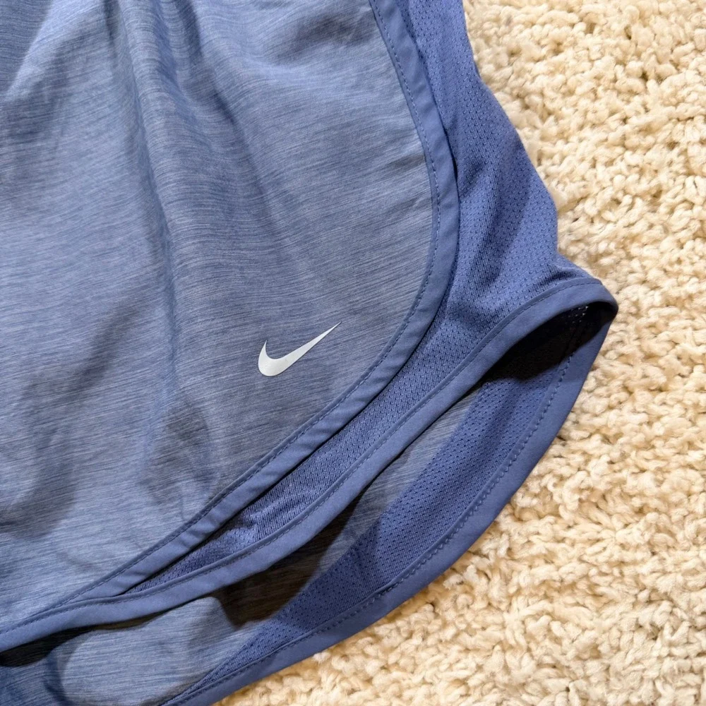 Nike Dri-FIT Womens Blue Heathered Running Shorts XXL Athletic Sporty Gym‎